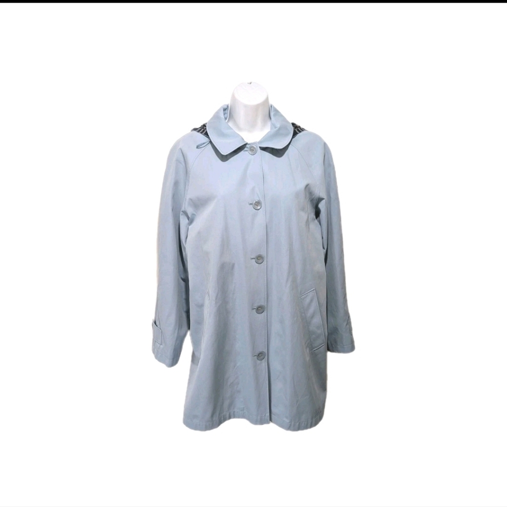 Talbots Trench Coat M Hooded Classic Mature Professional
